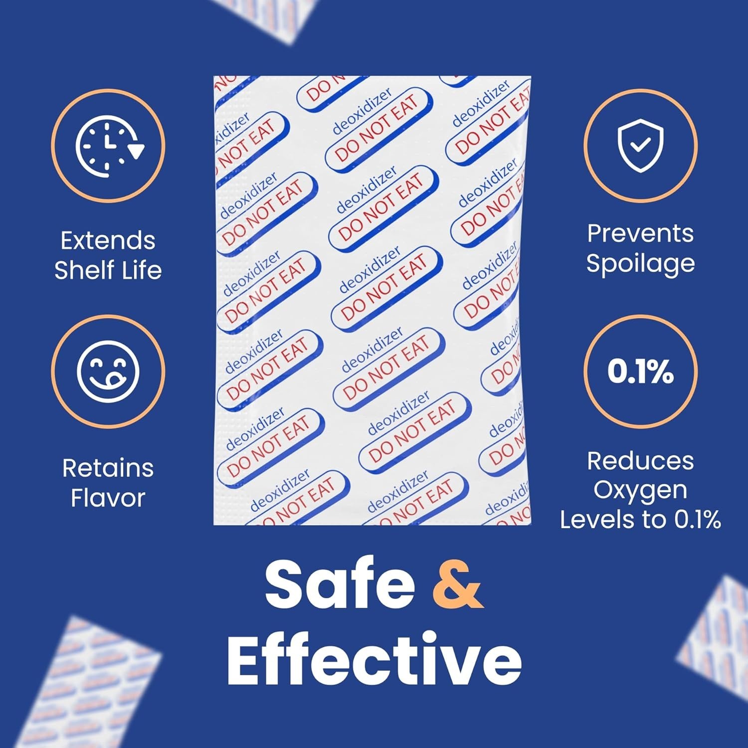 2500cc Oxygen Absorbers 20ct Individually Sealed for Long Term Food Storage