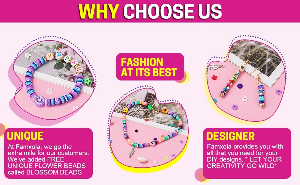 12200 Pcs Clay Beads for Jewelry Making Bracelet Kit Set Flat Polymer Beads KID