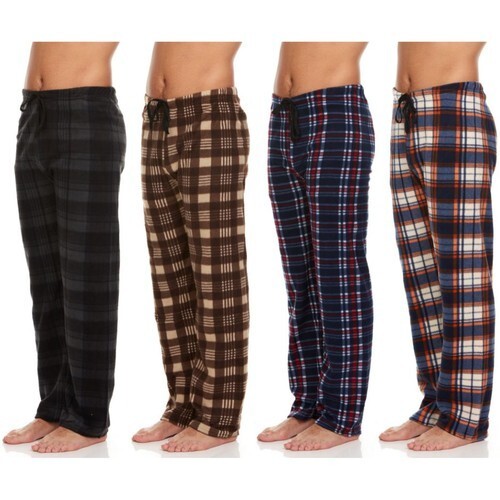 4 Pack: Men's Micro Fleece Pajama Pants (S-4XL)