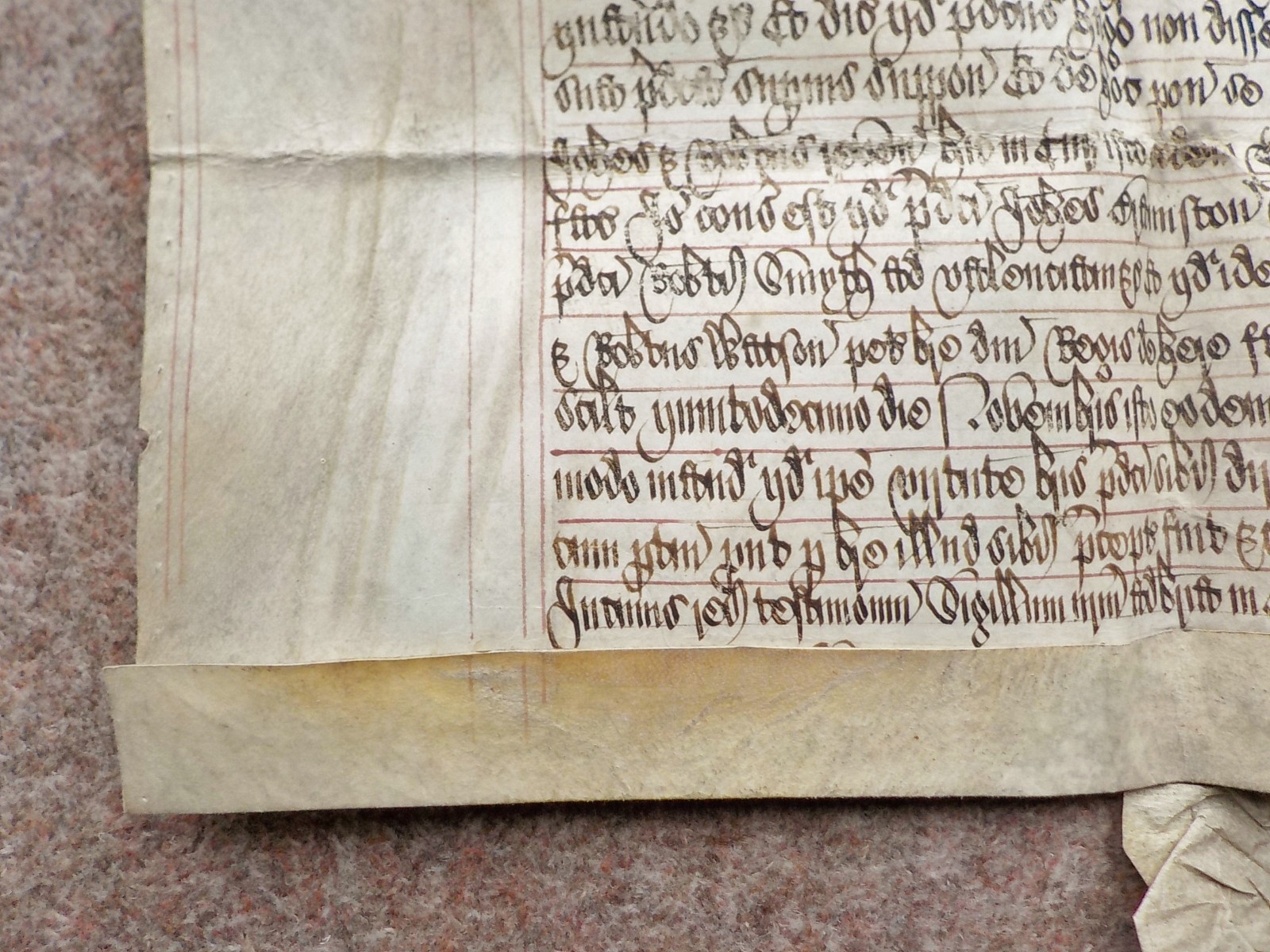 1621 Latin Vellum Deed Document ornate Calligraphy reign of King James 1st