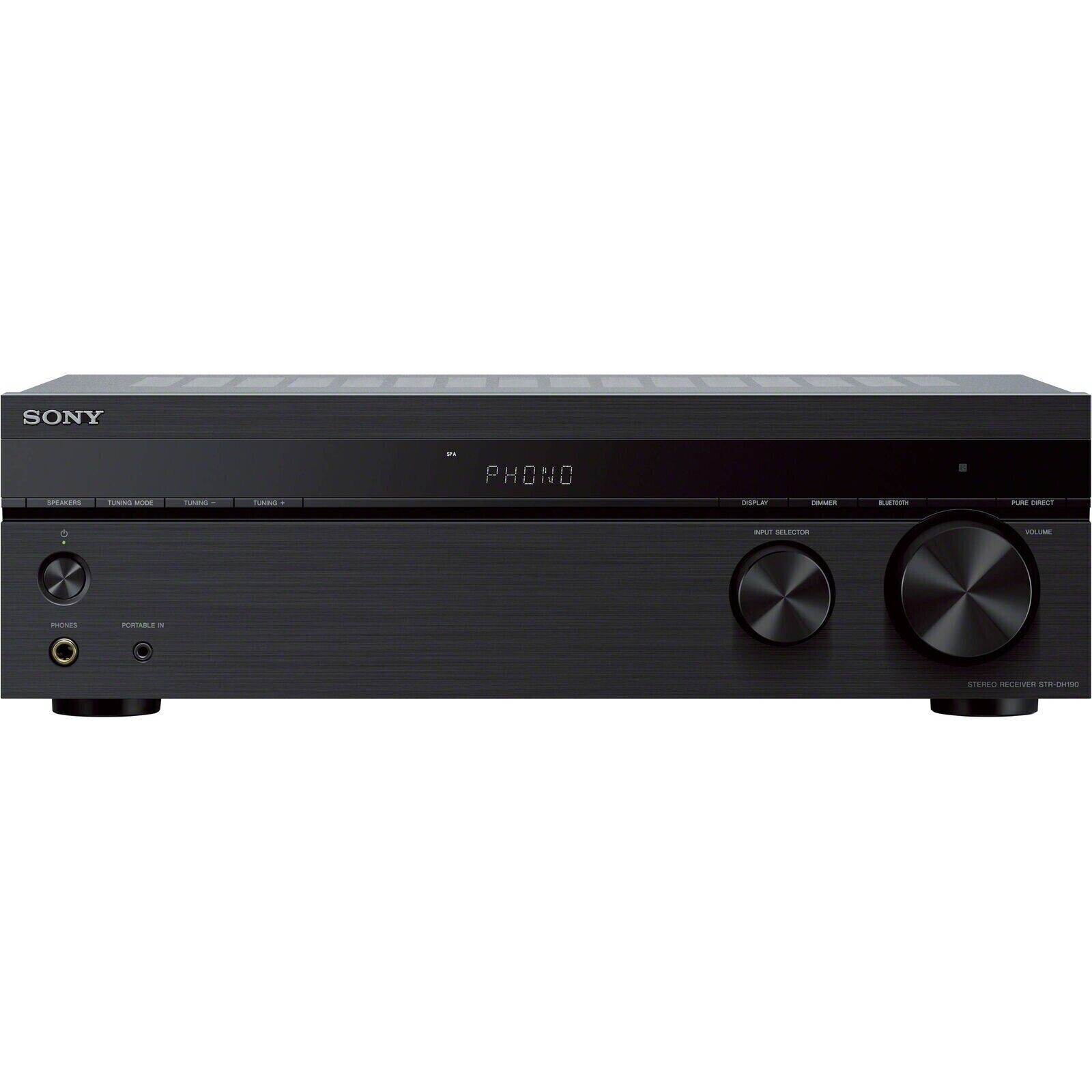 Sony STR-DH190 2-Channel Stereo Receiver with Bluetooth Phono & Aux Input