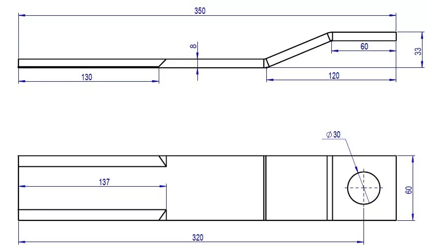 AGT-RC72 Skid Steer Brush Cutter Blades, 8mm Thick Steel, Free Shipping