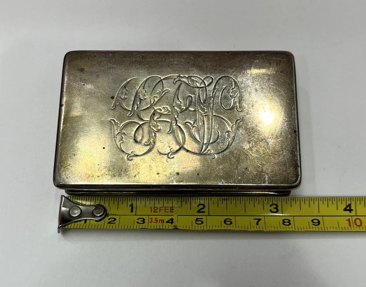 Vintage 925 Sterling Silver Cigarette Case, 97.3 g