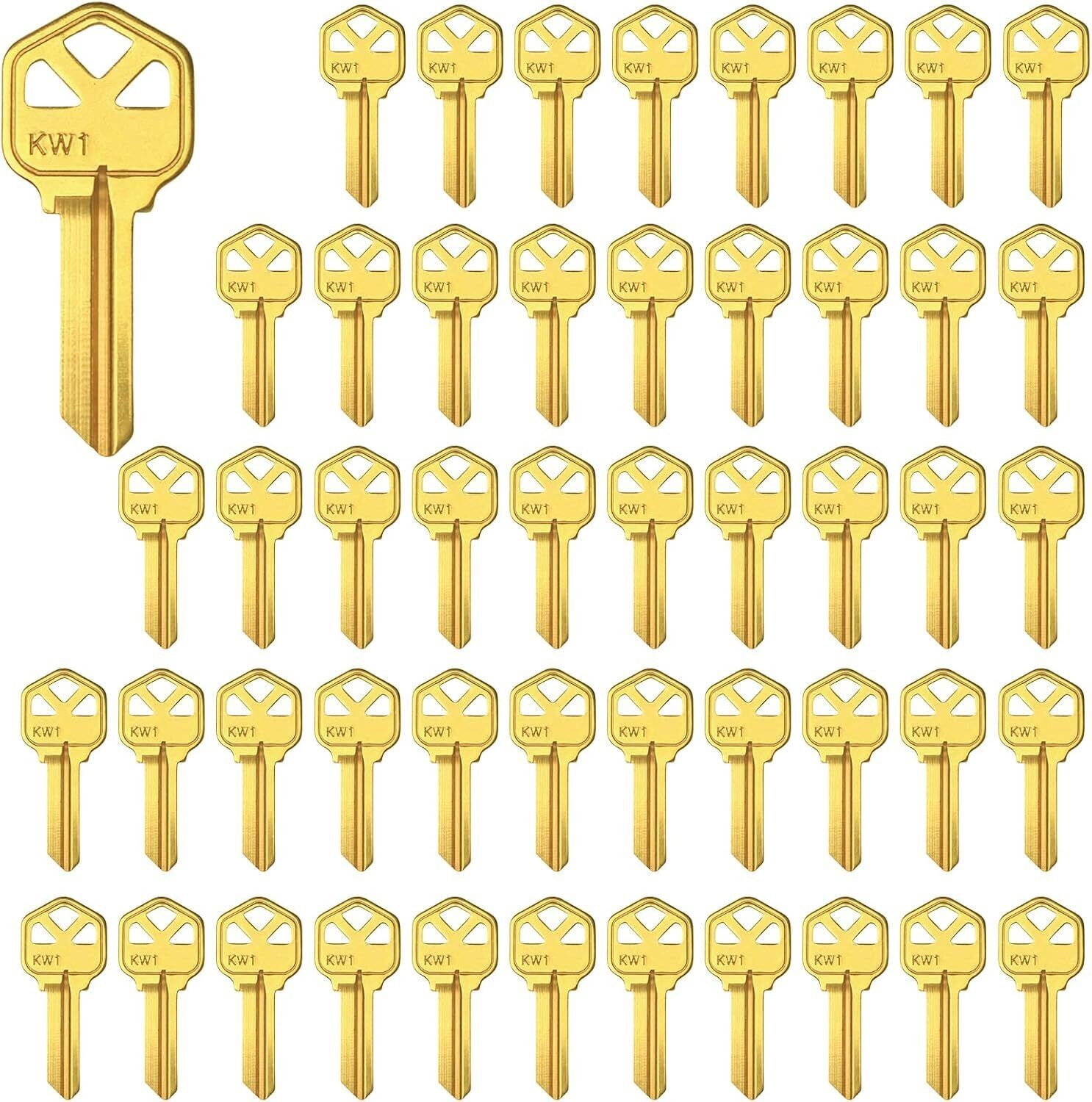 NEW 50PCS KW1 Blank Key Blanks Uncut Blank Keys Copper Structures Blank Keys .