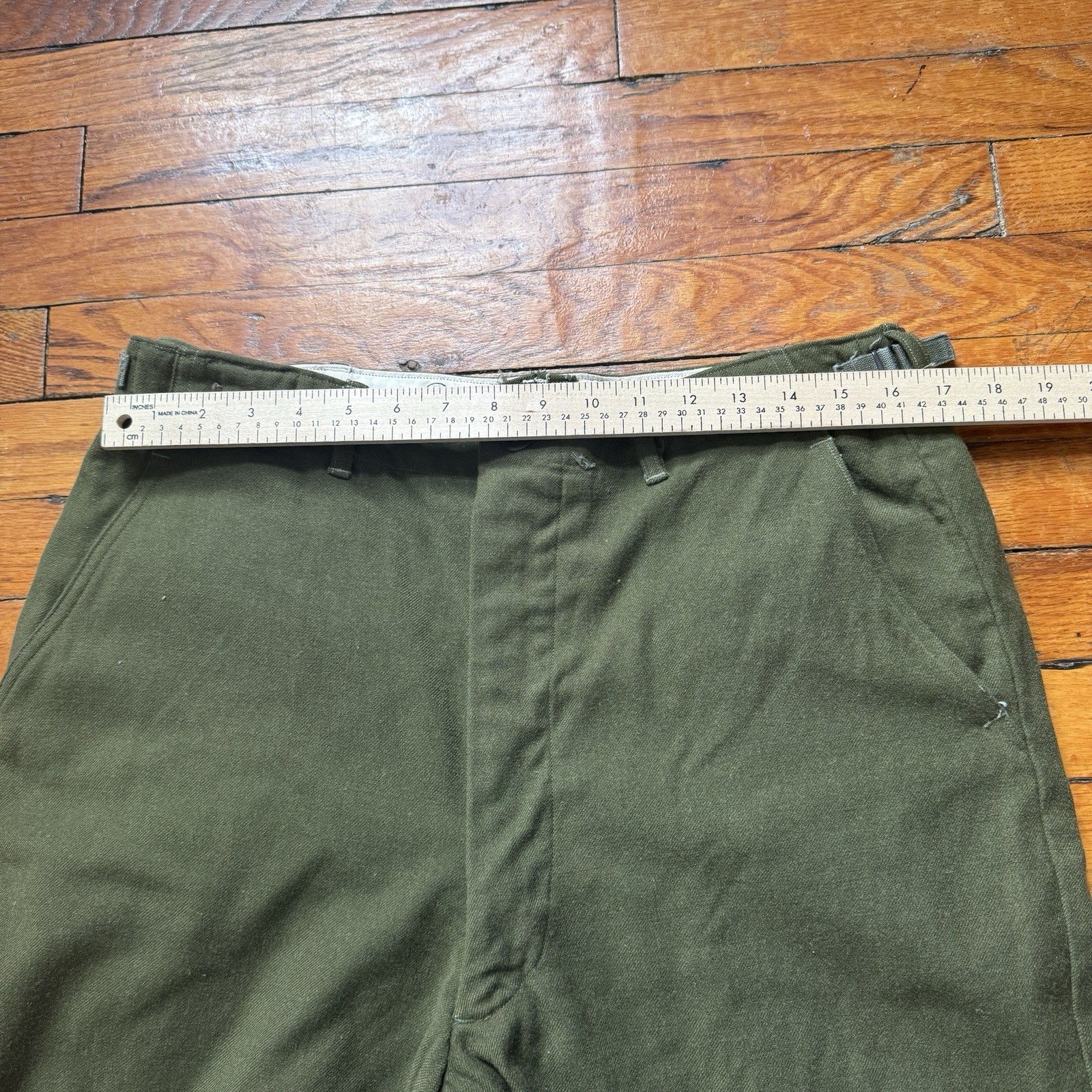 Vintage 1953 US Army M-1951 Wood Field Pants Trousers Reg MEDIUM Korean War Era