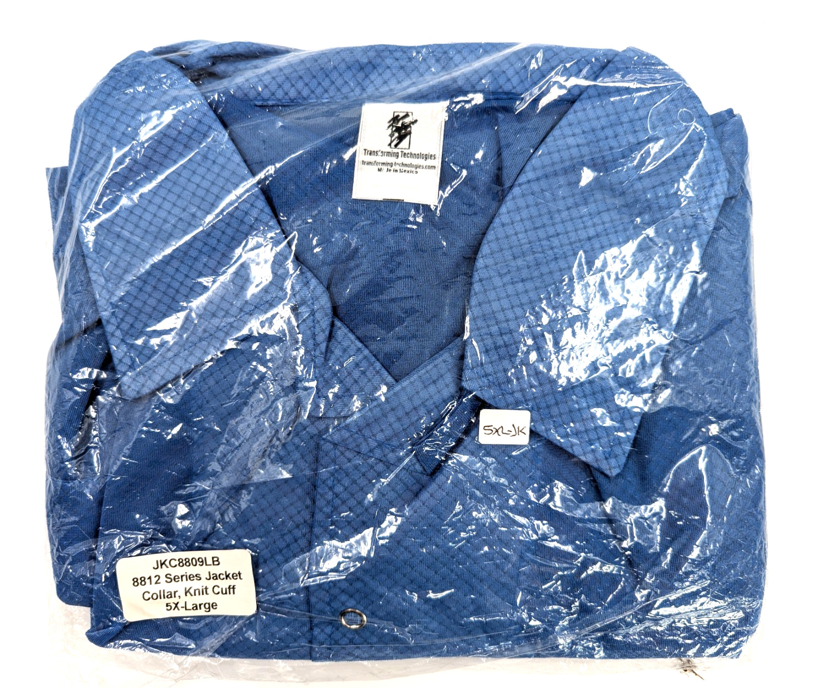 NOS! Transforming Tech ESD Jacket, Lightweight Poly-Carbon Blend 5XL Blue