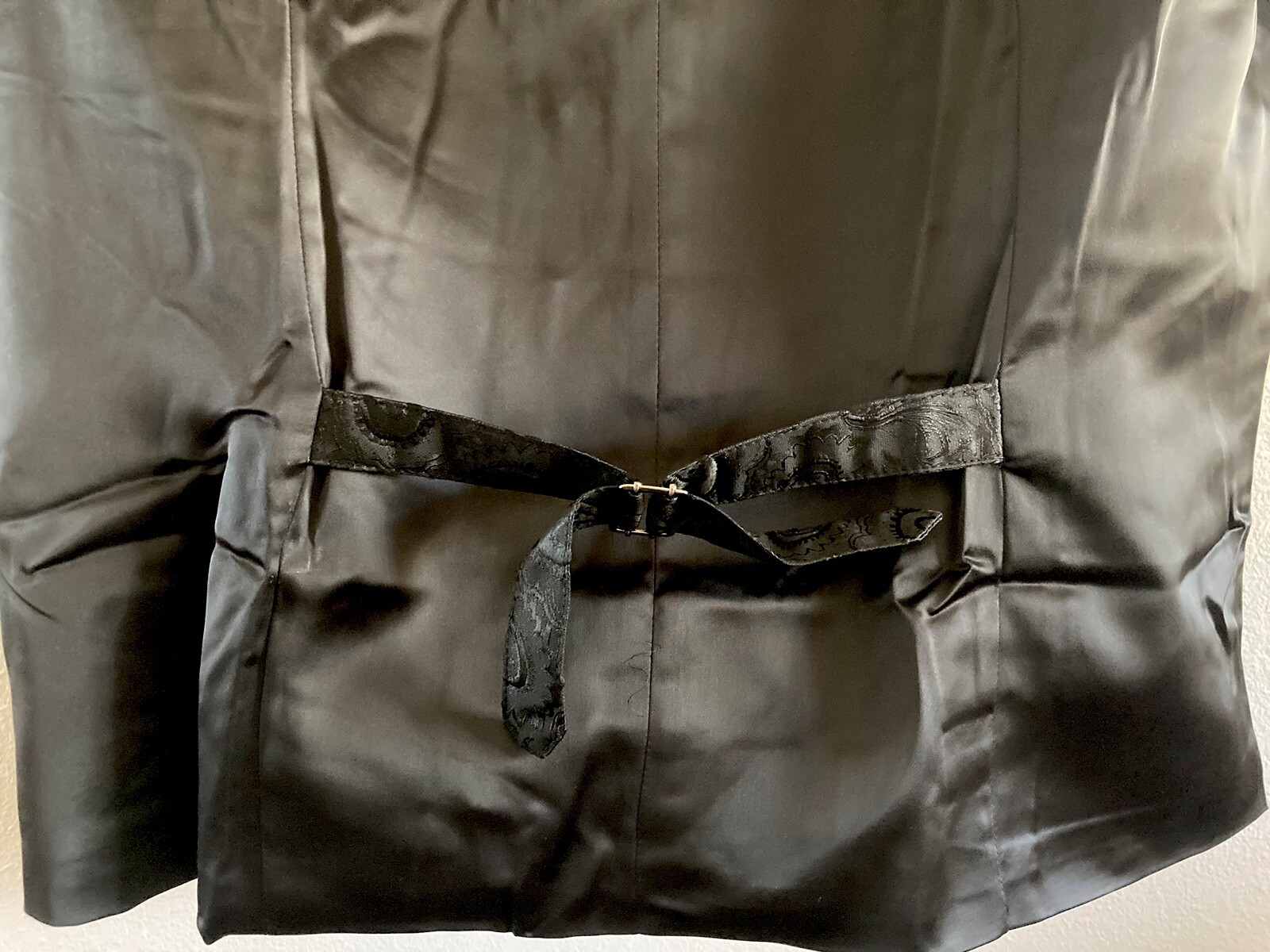 Men's Sz L Black Vest Renaissance Goth Costume Vampire Victorian Steampunk Style