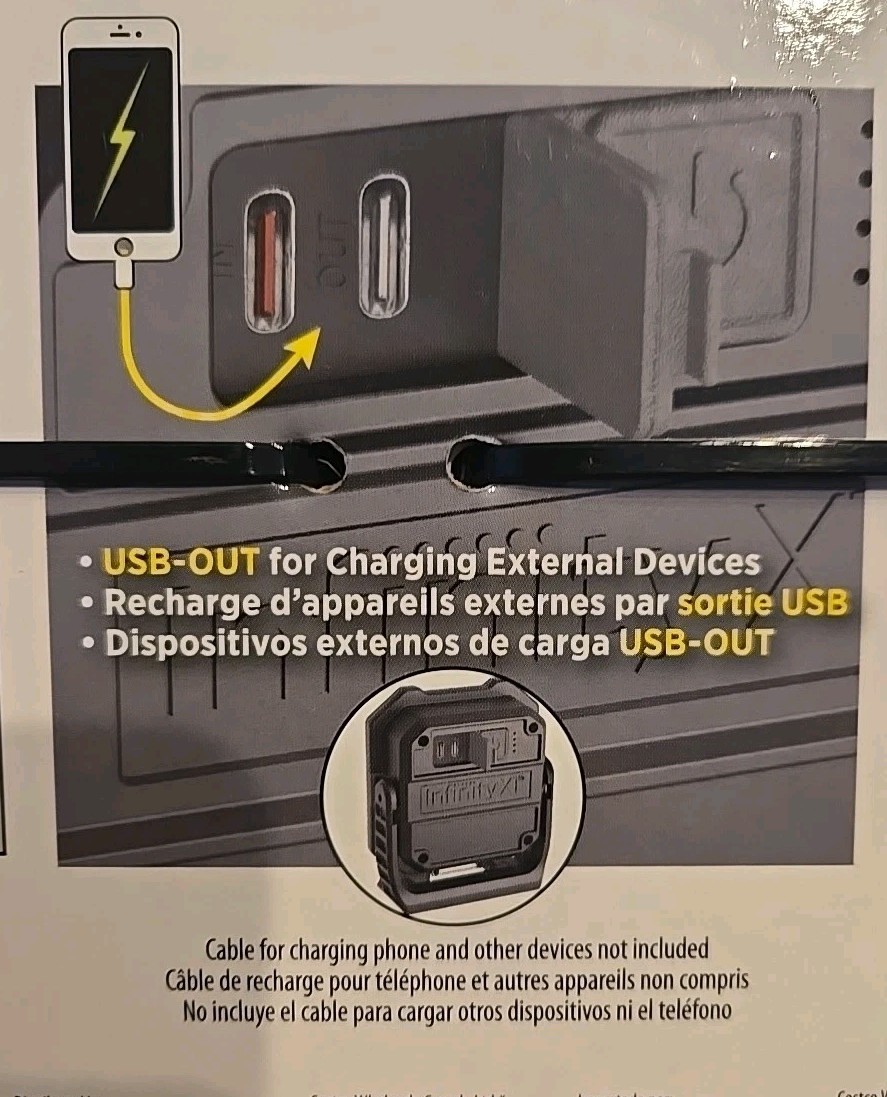 NEW Infinity X1 2000 Lumen Work Light, 3PK, 18Hrs, 5 Modes, Magnetic, Powerbank