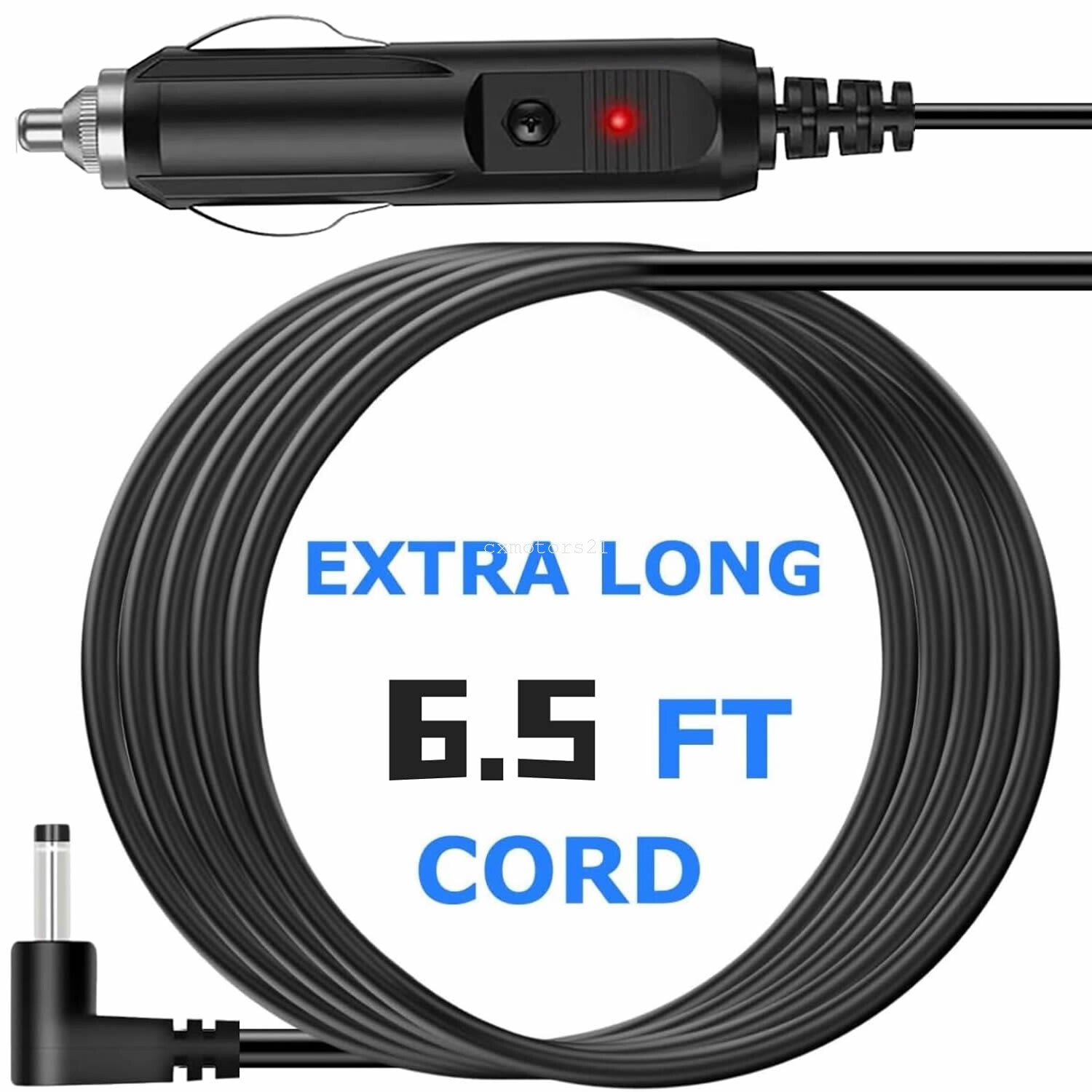 6.5' Radar Laser Detector Power Cord DC Car Charger for Cobra RAD 350 450 480i