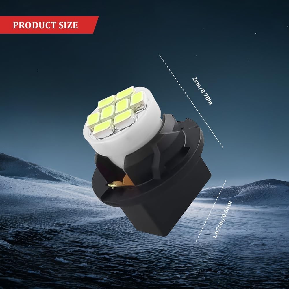 10PCS T10 194 168 LED Dash Instrument Light Bulbs with Twist Lock Socket, Car Da