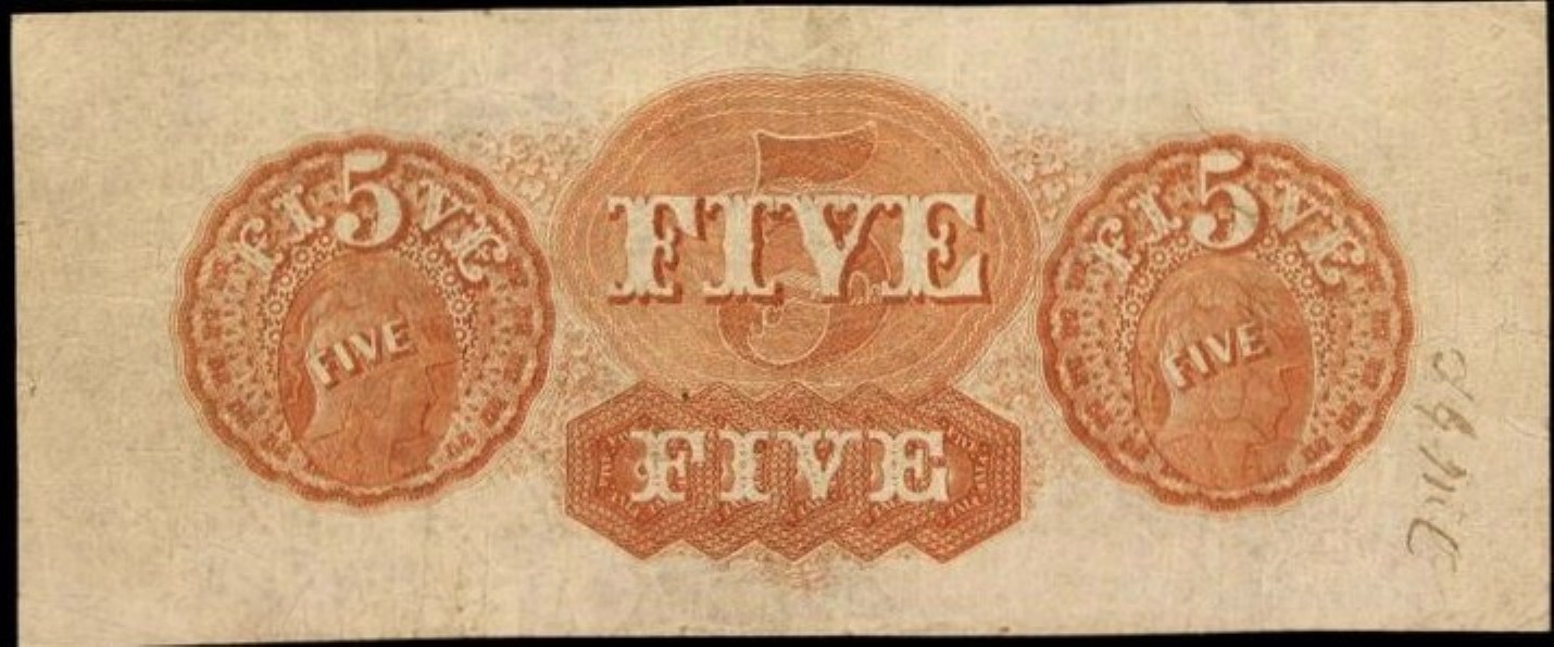 TN $5 JONESBORO The East Tennessee Bank Knoxville Jan. 1, 1855 Haxby TN-55 G98a