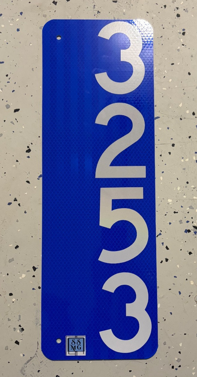 3M HIP 911 VERTICAL Reflective Address Mailbox Sign By SSMG