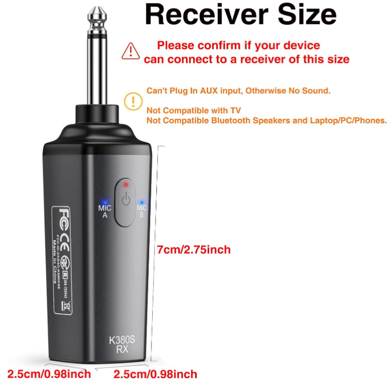 Sistema de Micrófonos Inalámbricos Recargables Duales con Receptor Karaoke,Nuevo