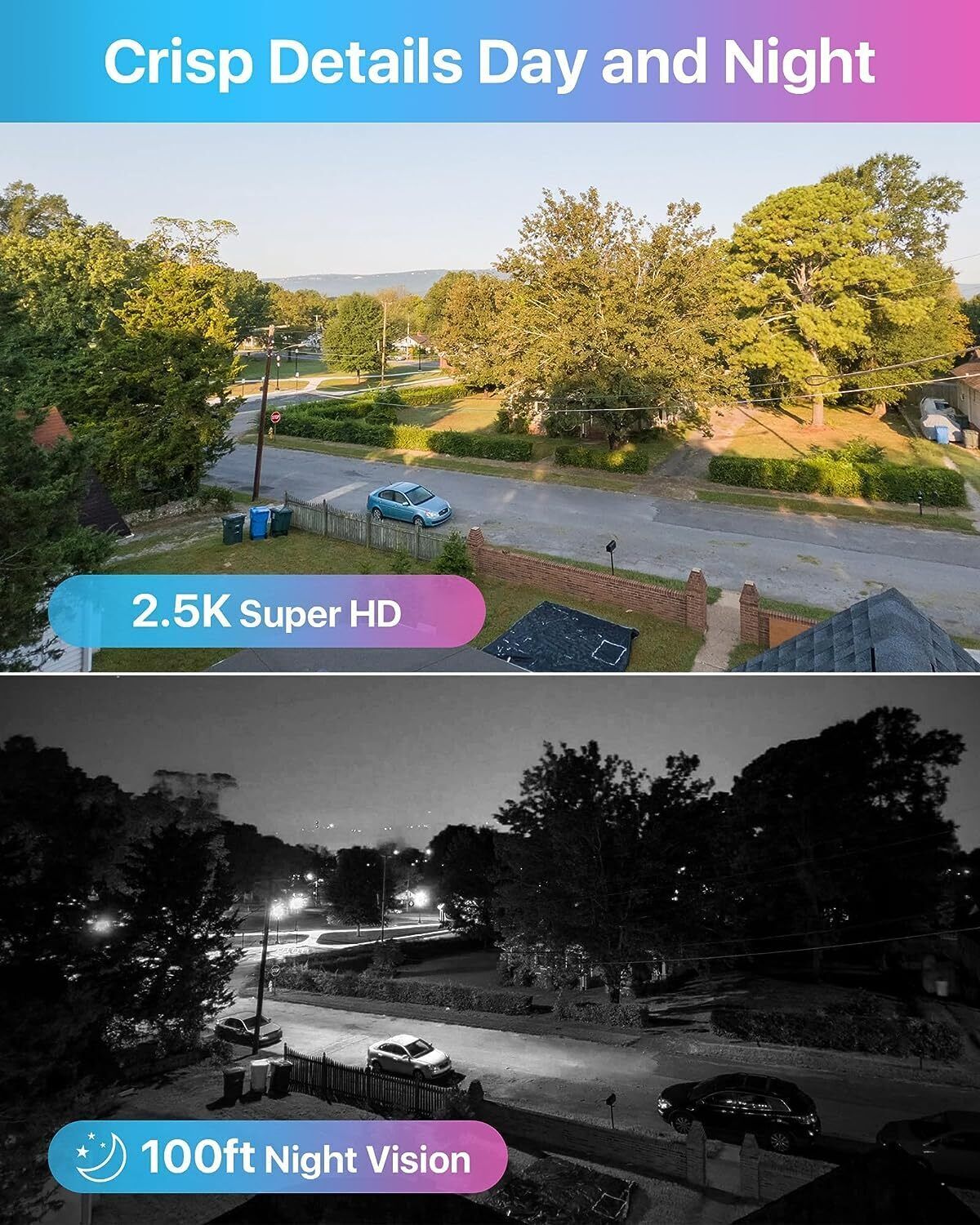 ZOSI 8CH 4MP 2.5K PoE Security Camera System Outdoor Human Detection IP66 2TB