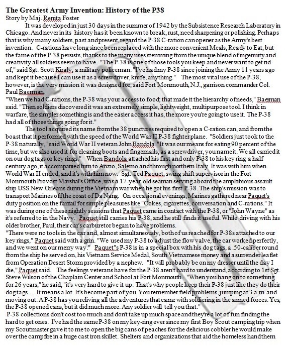 100 P38 Can Opener Shelby USA Military f Mess Kit Camping Fishing Scout Survival