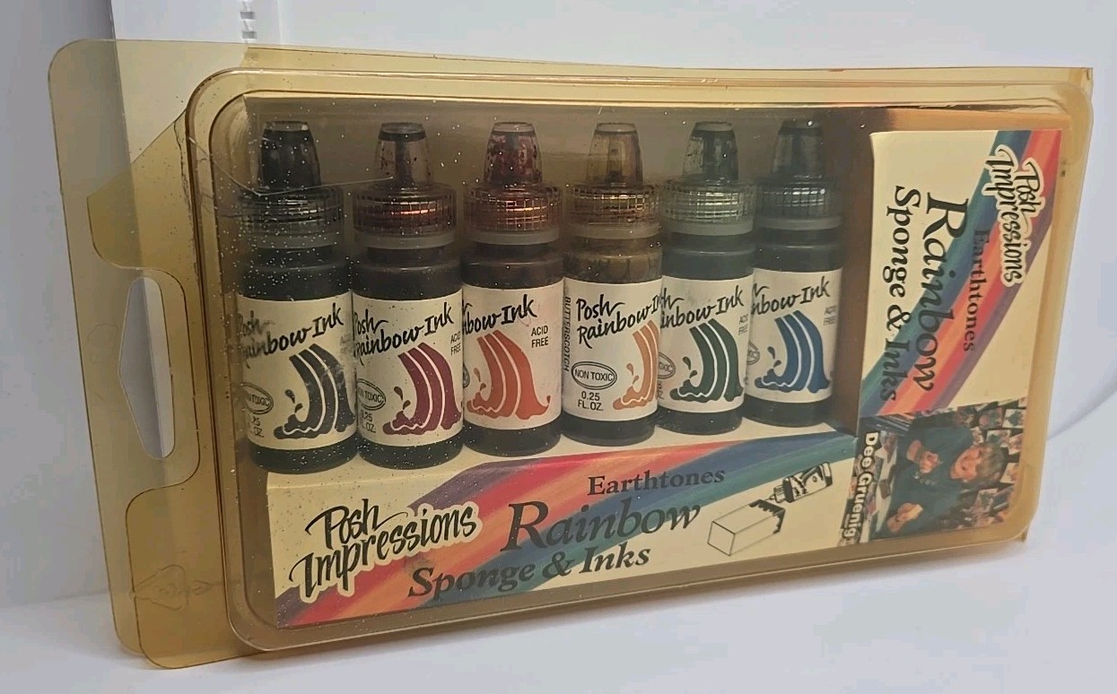 Posh Impressions Inkabilities Earthtones Rainbow Sponge & Inks Dee Gruenig