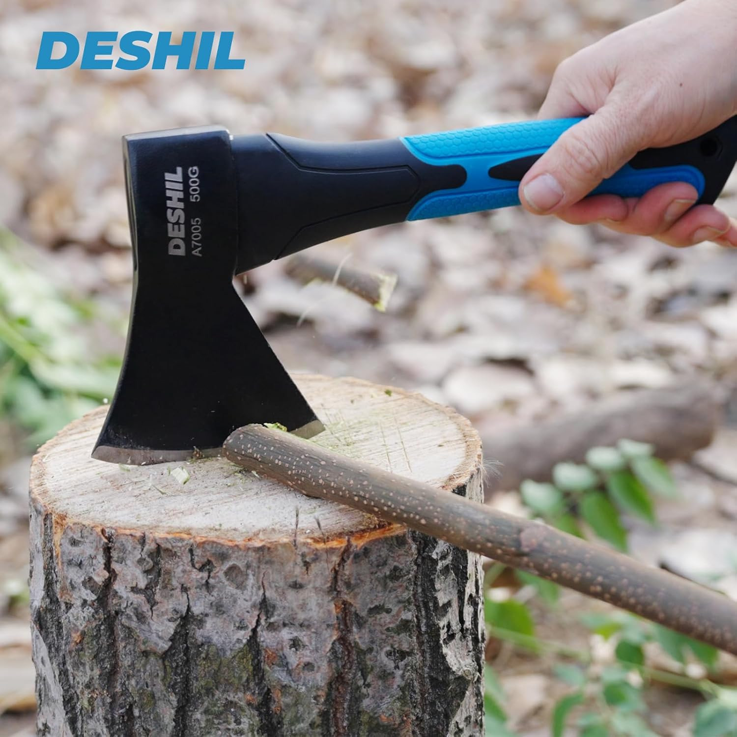 10” Outdoor Hatchet Forged Carbon Steel Heat Treated Hand Tool, Fiberglass Shock