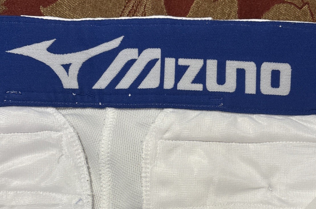 Lot Of 2 MIZUNO Mens Large 17” Inseam White Performance BASEBALL PANTS 1 Practic