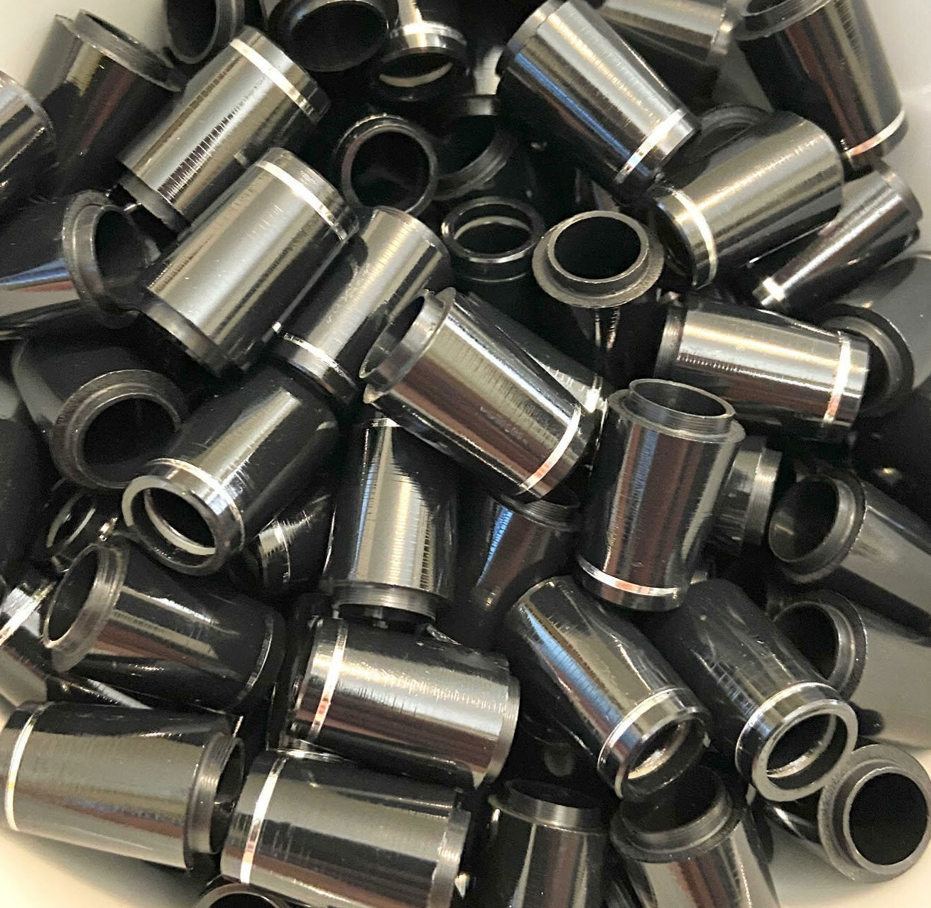 (12) Premium Quality Collared Iron Ferrules With Silver Ring 0.75" .355 or .370