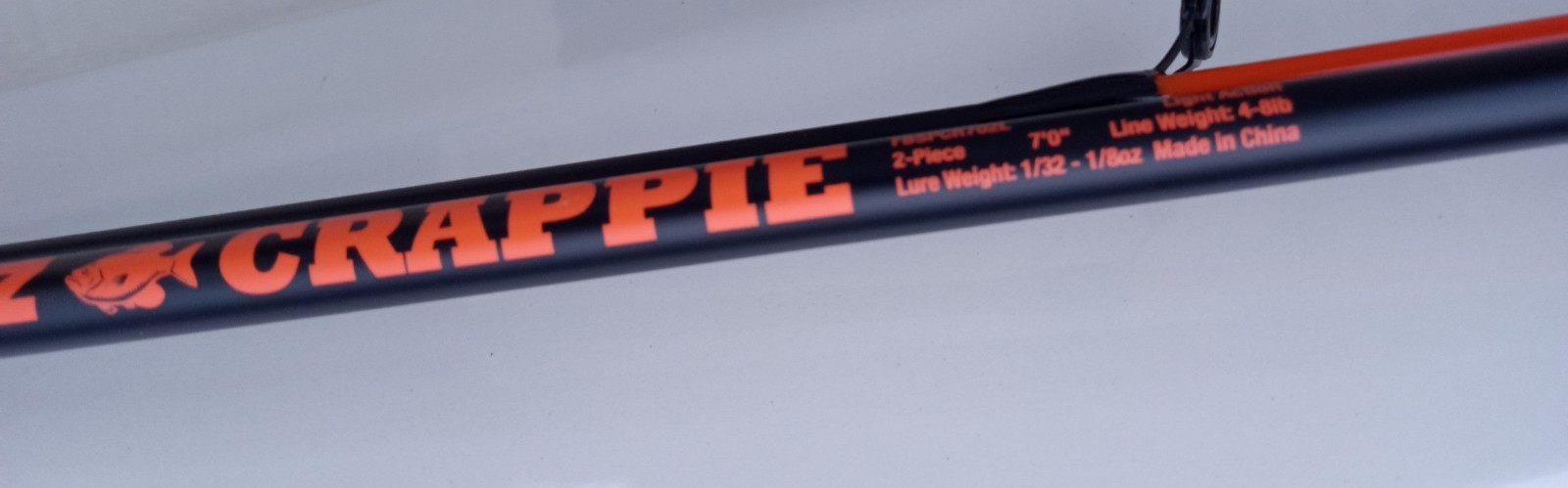 lot of 3 Fish Bonz Crappie 5-foot rod & spinning Reel w/line 2-piece ultra light