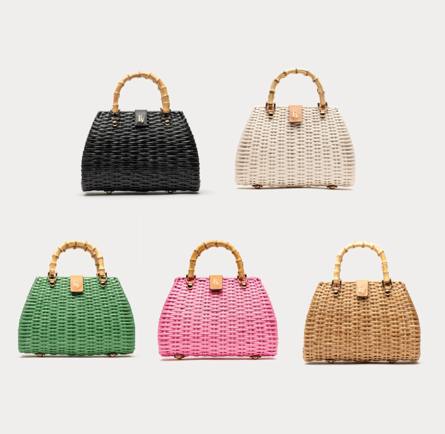 Brand New Frances Valentine Rooster Wicker Basket Multiple Colors In Hand