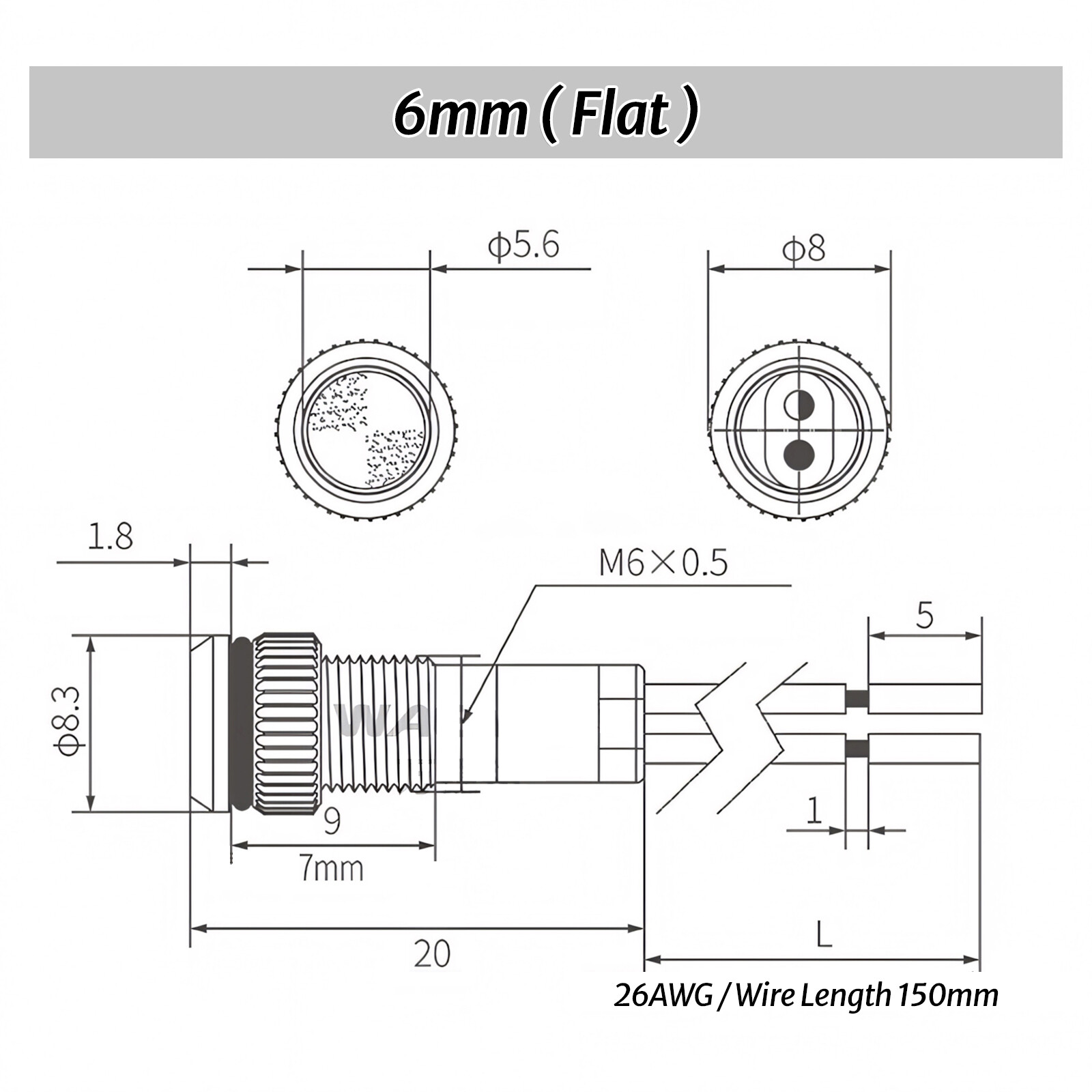 Metal Indicator Light LED Waterproof Small Line Power Signal Light AC/DC 3V-220V