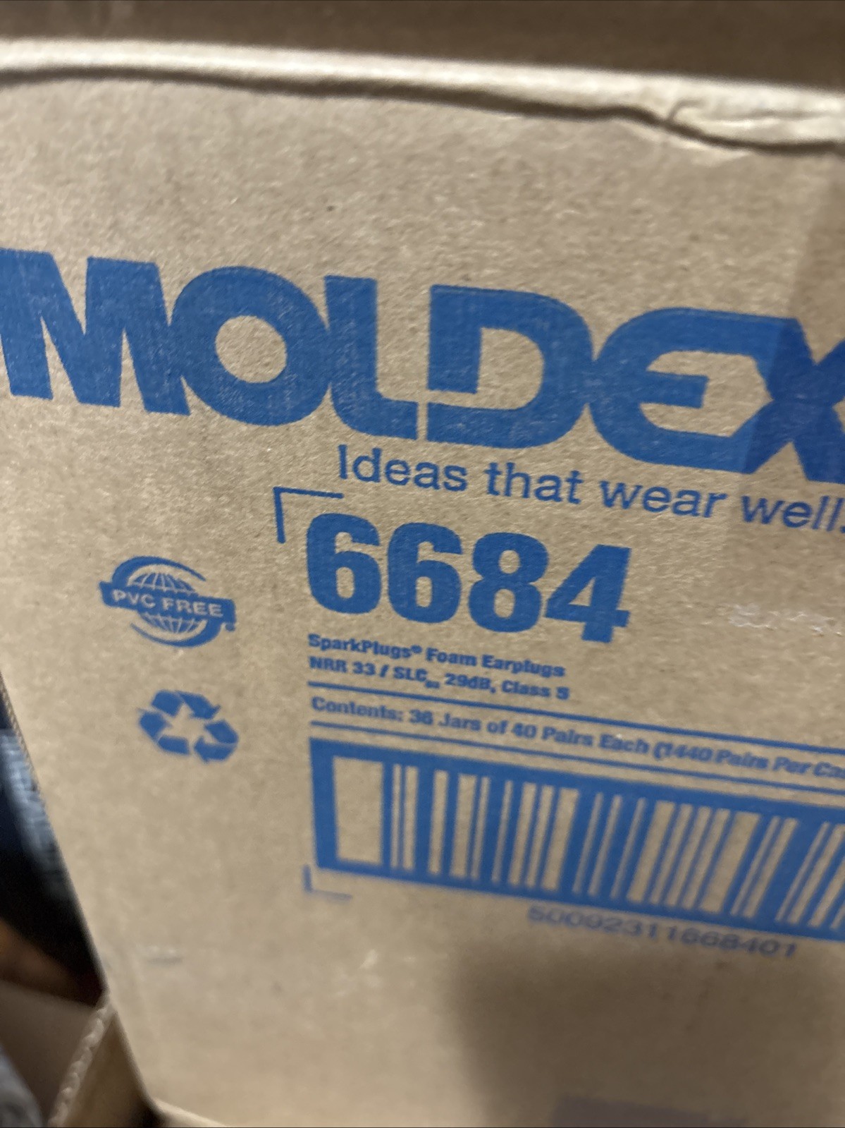 Lot Of (6) Moldex Sparkplugs Earplug Canister 6684 - 40 Pair Free Shipping