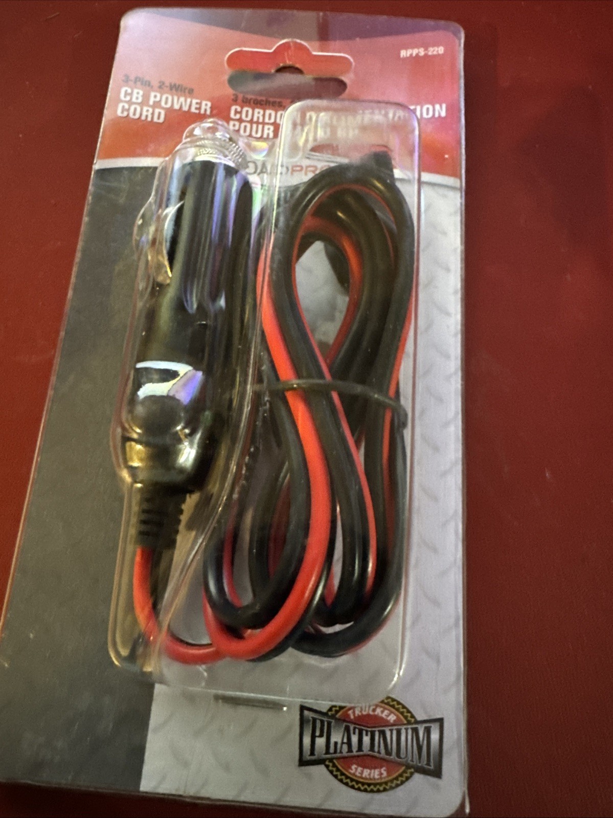 RPPS-220 Platinum Series 12V 3-Pin Plug Fused Replacement CB Power Cord