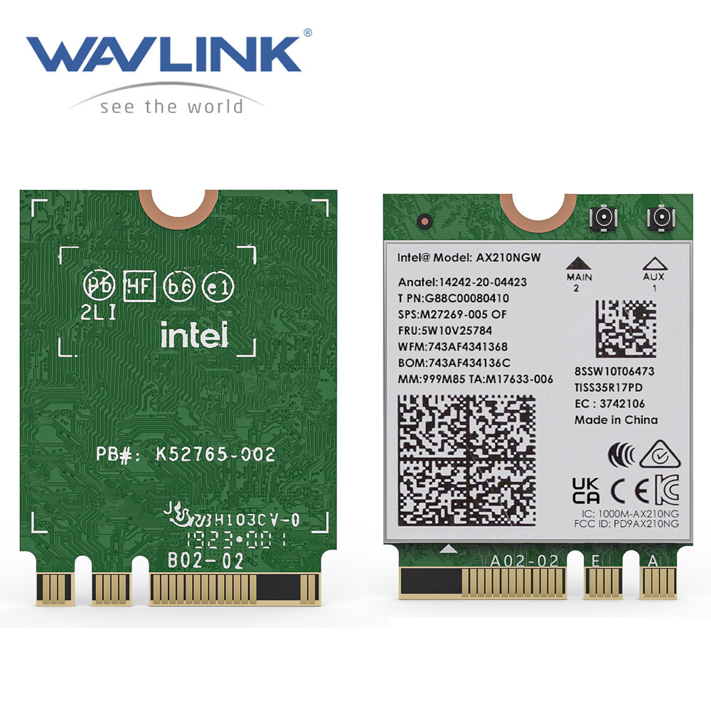 WAVLINK Lot Intel AX210NEW 5400Mbps Tri-Band Ethernet Network Adapter 2.4G/5G/6G