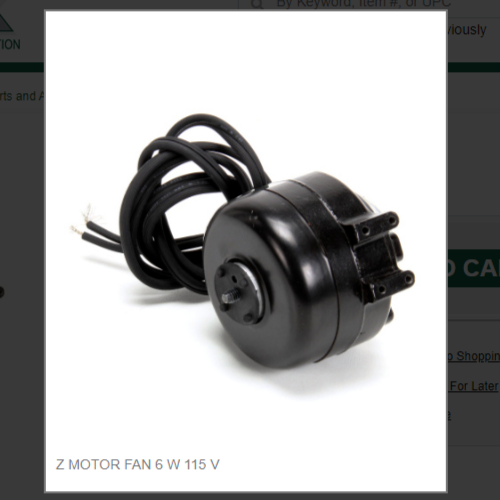 Z MOTOR FAN 6 W 115 V #9161028-01