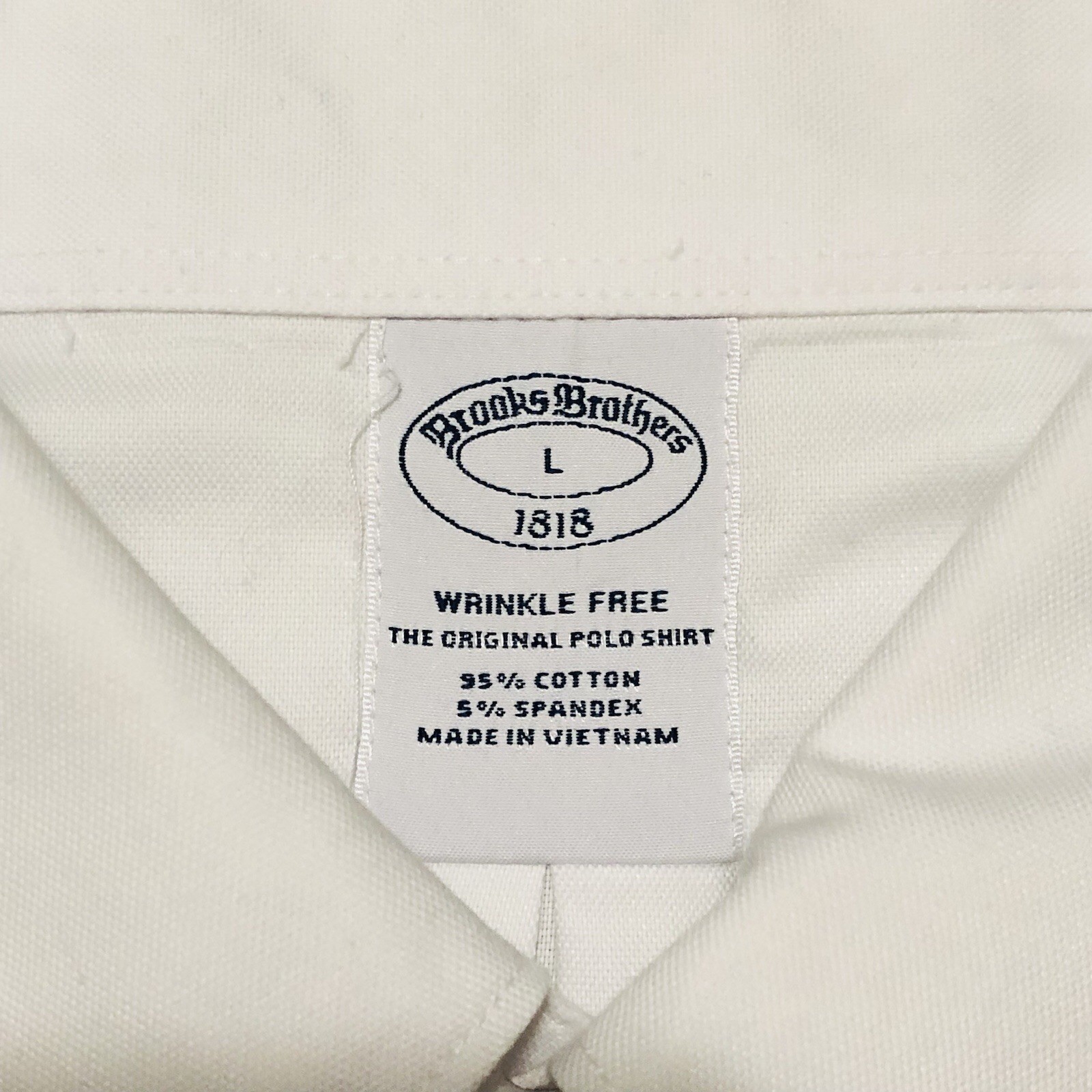 Brooks Brothers Original Polo Shirt Men's Oxford White Pre-Owned