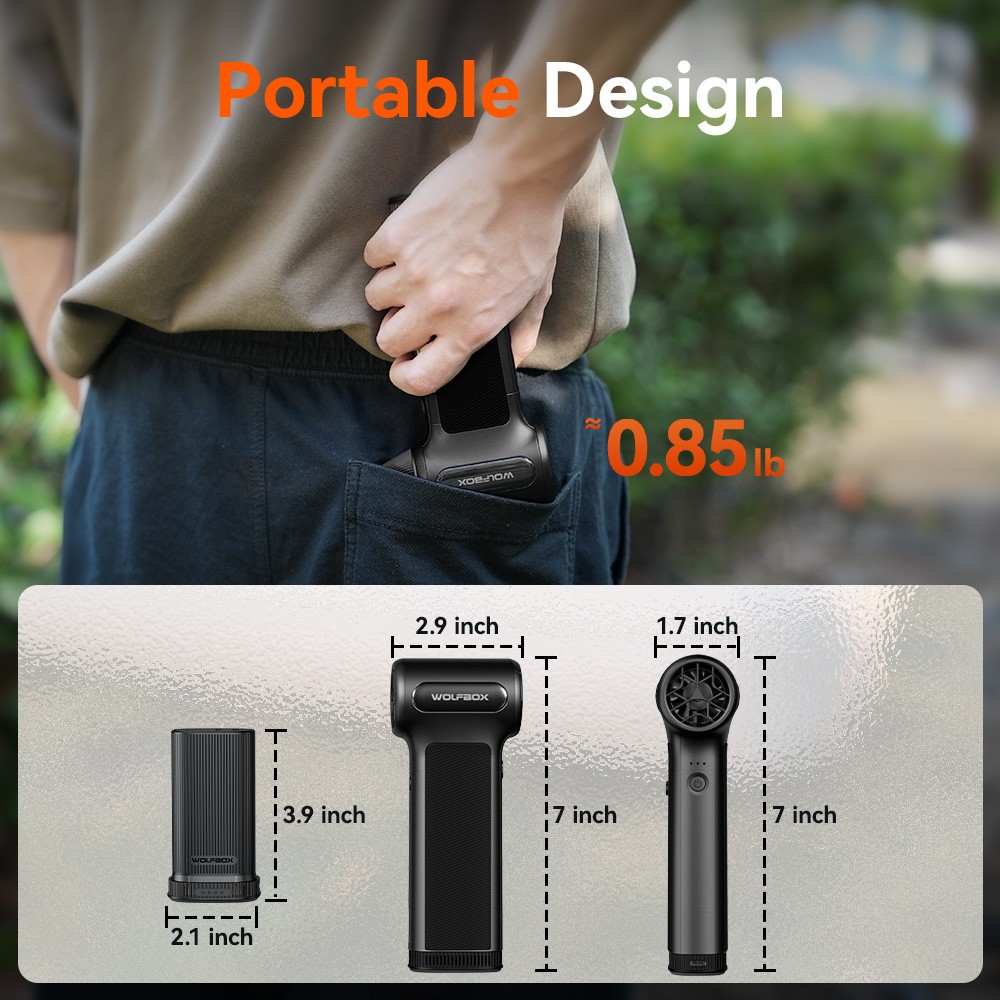 WOLFBOX DF200 Electric Compressed Air Duster with Air Blower Cleaner For PC, Car