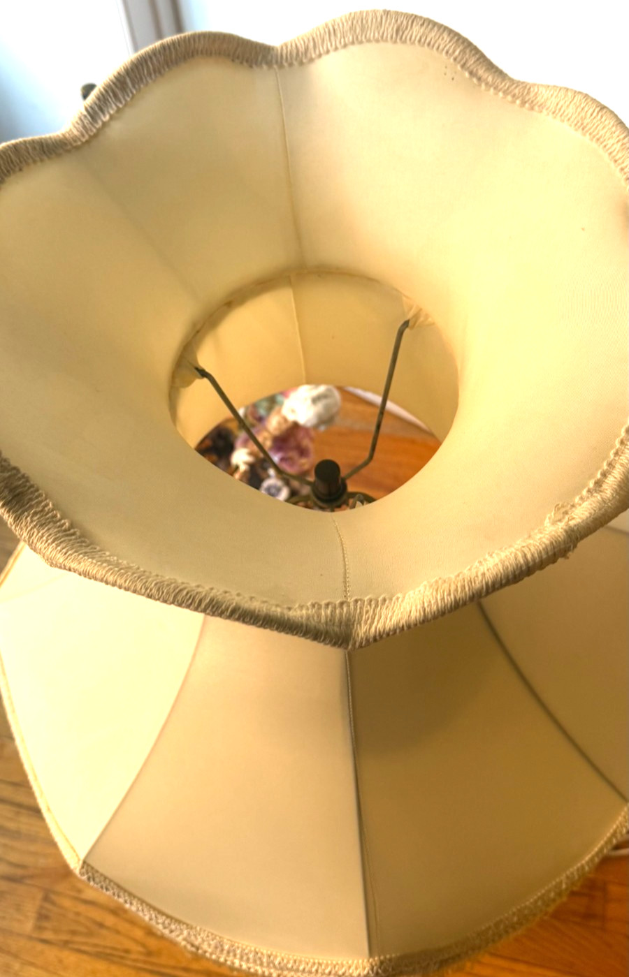 CAPODIMONTE SET of TWO 2 Figurine Lamp With Shade Made in Italy original