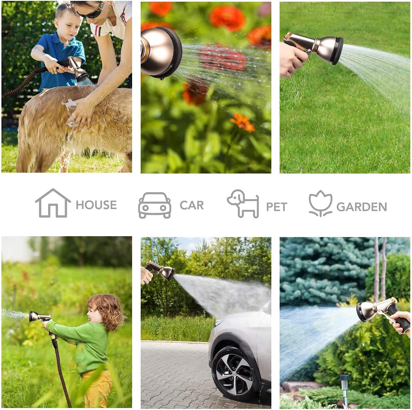 4X Stronger Deluxe Heavy Duty Expandable Flexible Garden Water Hose (50ft,100ft)