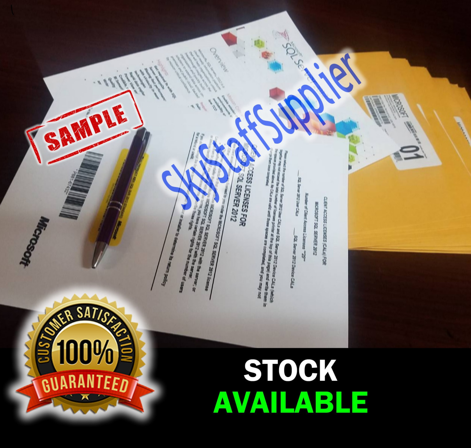 SQL Server 2012 STANDARD License Key + 25 ACCESS CALs RETAIL FULL BRAND NEW PACK