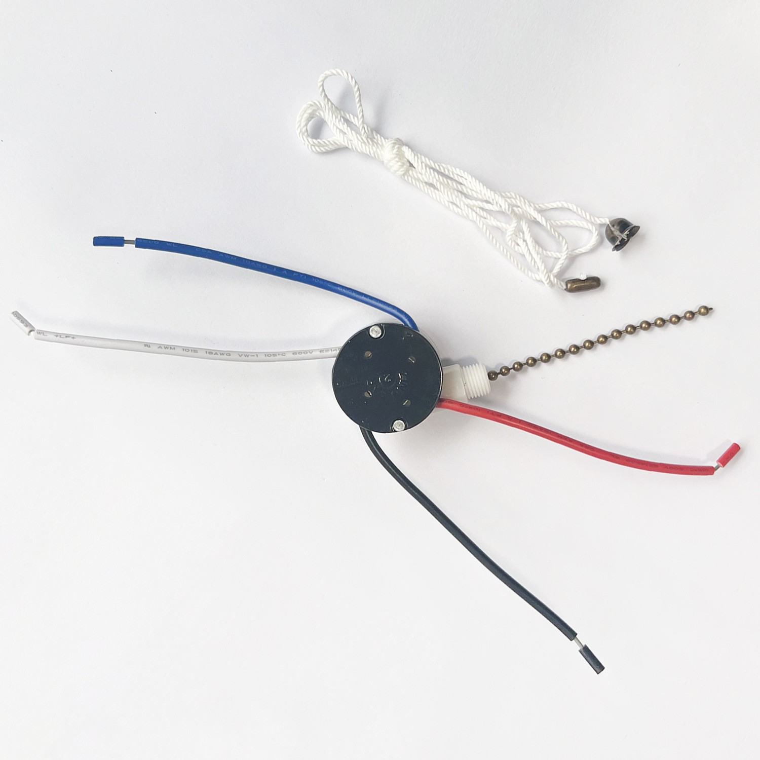 Zing Ear ZE-208S 3Speed 4Wire Ceiling Fan Pull Chain Switch 6A 125VAC-Bronze USA