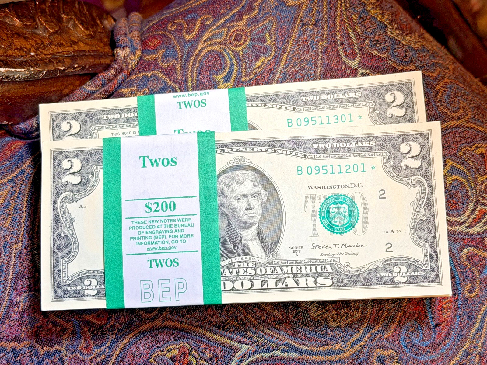 2017A Two Dollar Star Note Lot of 1 Note New York Star Note Total Print 3.392