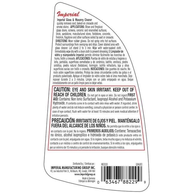 IMPERIAL Stove glass cleaner