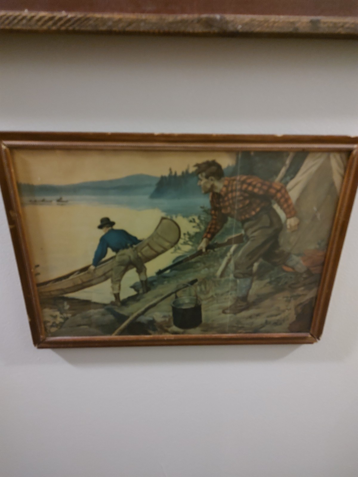 Antique Moose Hunting Picture