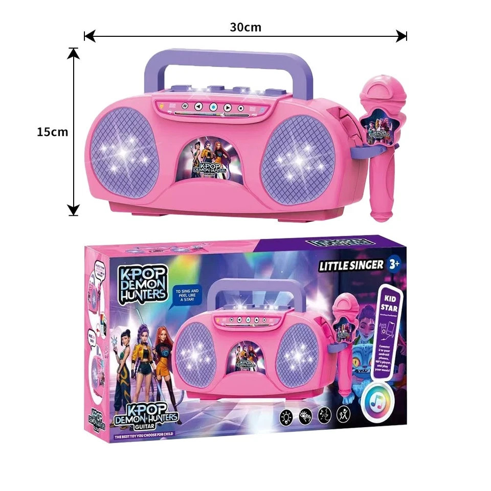 Cosplay KPOP Demon Hunter Gift Light-Up Singing Karaoke Song Kids Microphone Toy