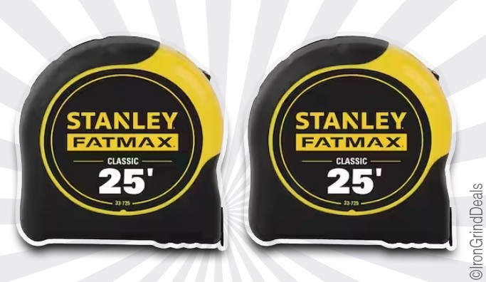 x2 - Stanley FatMax 25 Foot Tape Measure 2 Pack (33-725)