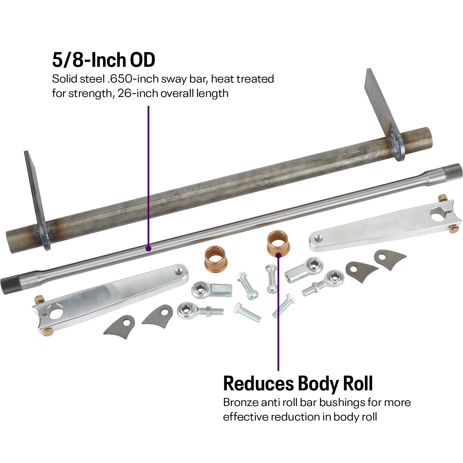 Speedway Universal Splined Rear Sway Bar