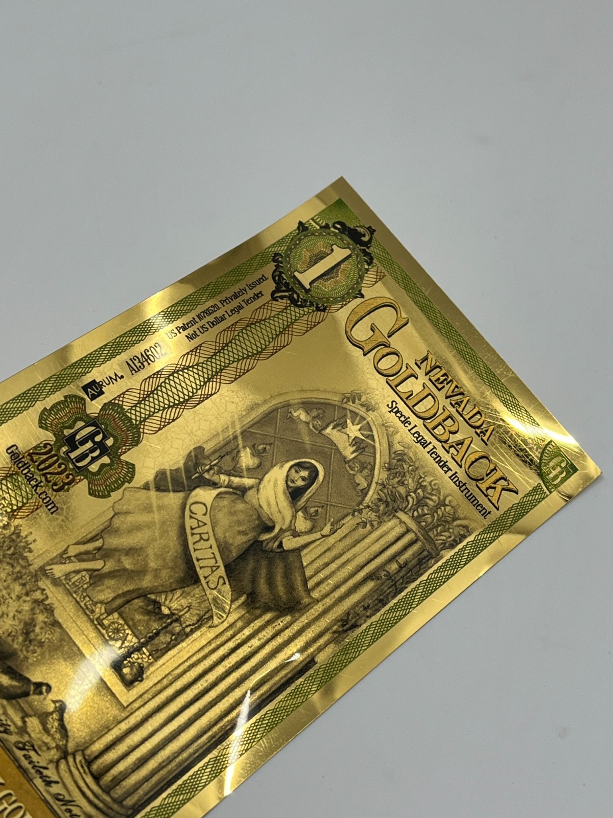 2023 One Nevada Gold Back 1/1000th Troy Ounce 24k Gold