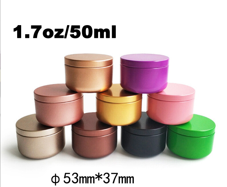24pack Candle Tins 50ml for DIY Candle Making Empty Round Storage Container Jars