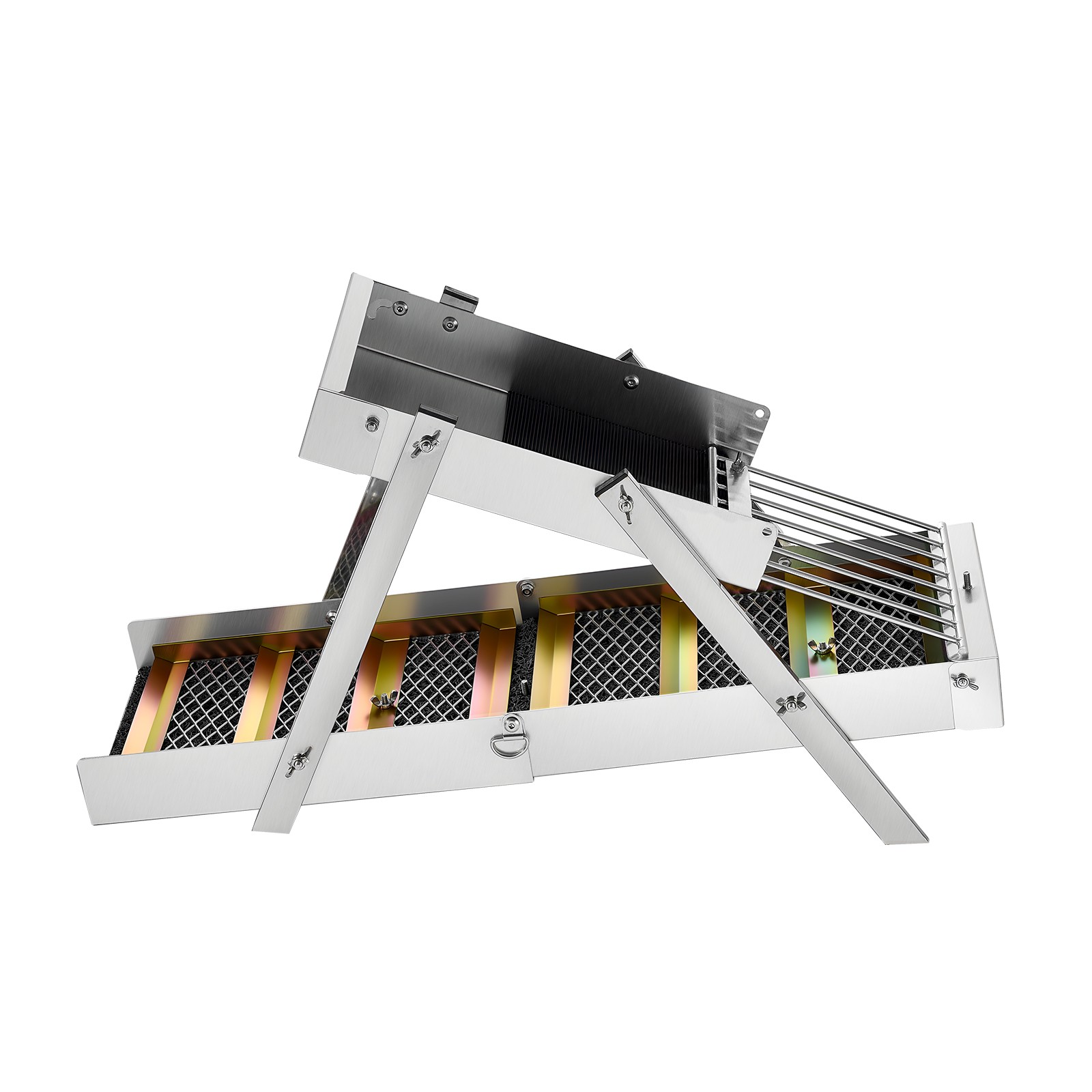 VEVOR Highbanker Gold Panning Kit Folding High Banker Gold Sluice Box 50" 26 PCS