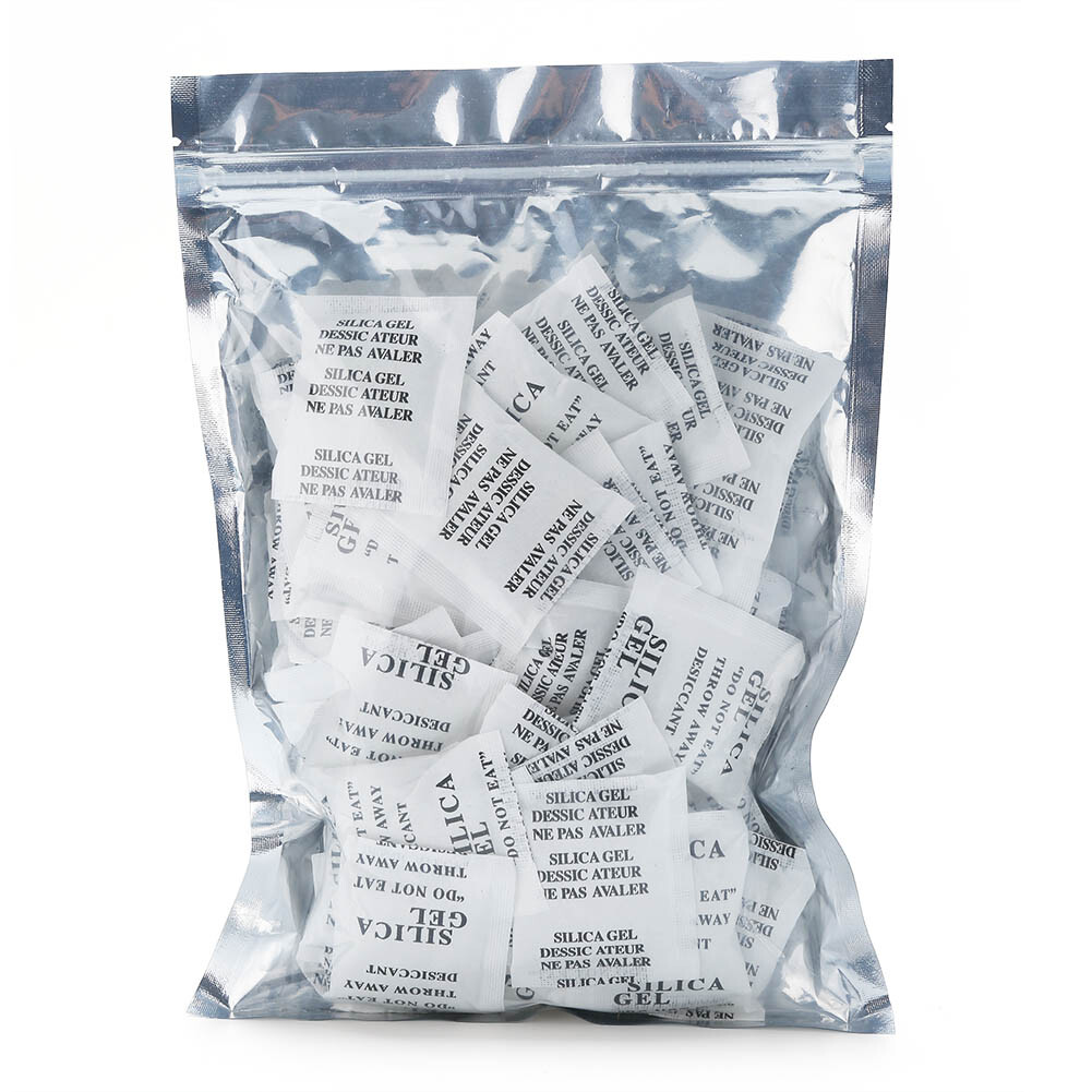 100 Packets 3g Grams Silica Gel Desiccant Pack Moisture Absorber Reusable