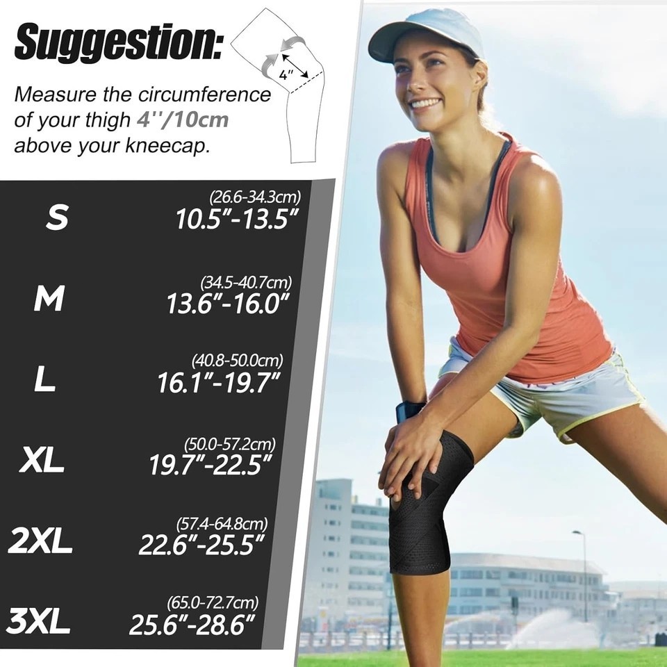 Knee Brace Compression Sleeve Joint Support Open Patella Stabilizer Wrap New