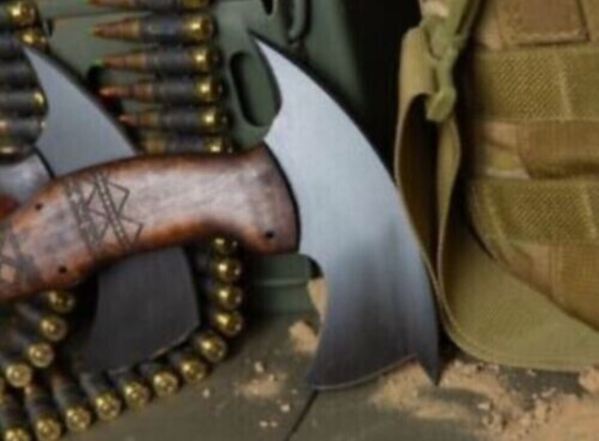 CUSTOM HANDMADE 15" CARBON STEEL REPLICA WINKLER HUNTING/THROWING AXE Leather Sh