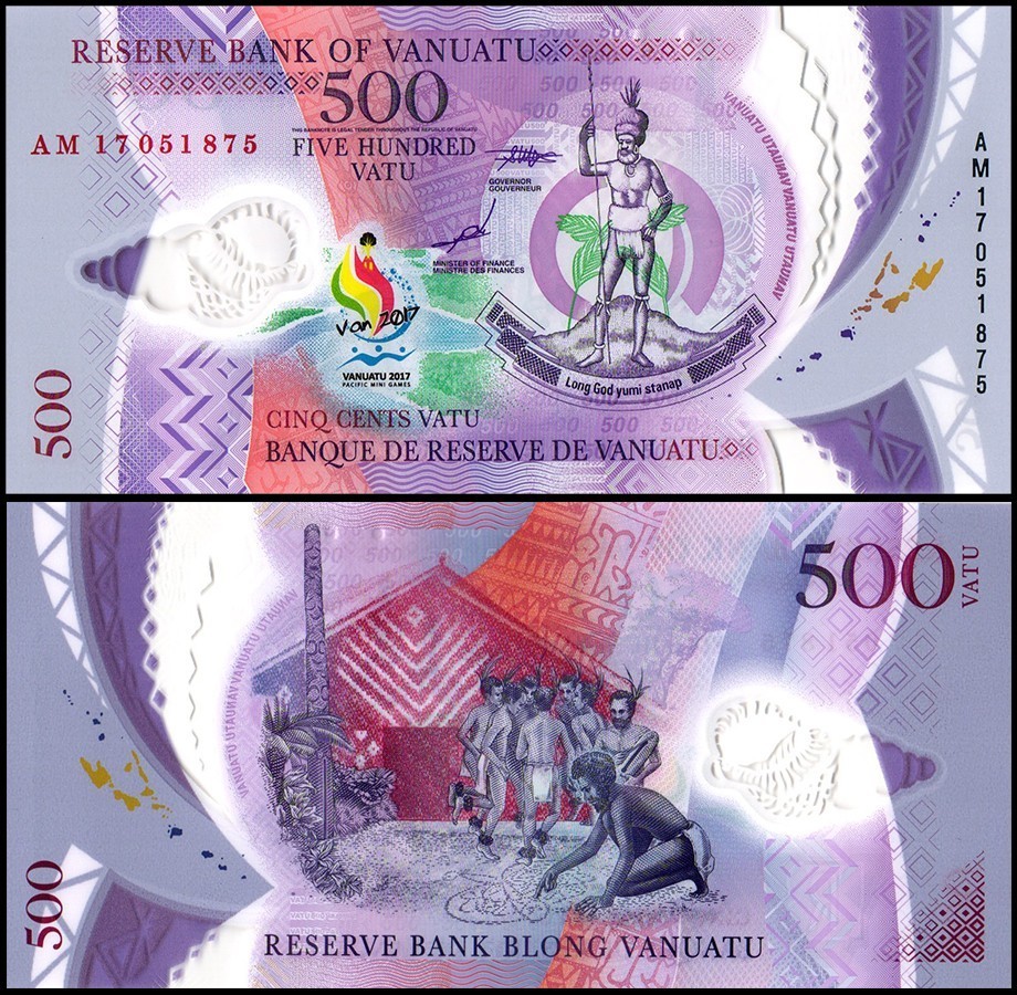 Vanuatu 500 Vatu, 2017, P-20, UNC, Commemorative, Polymer