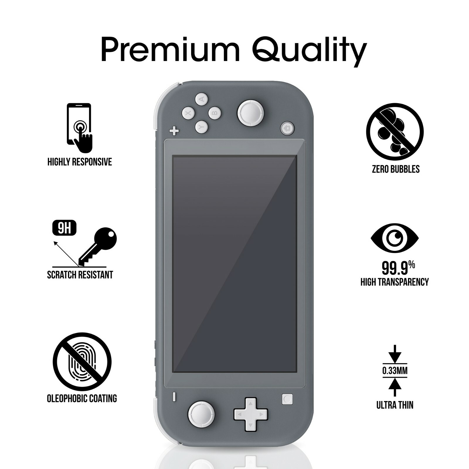 amFilm (3 Pack) Nintendo Switch Lite Screen Protector - Premium Tempered Glass